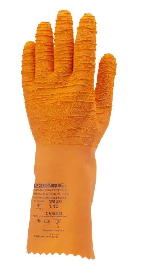 12 Paia - Guanti Da Lavoro Coverguard In Lattice Eurostrong MO3820 Rischio Chimico