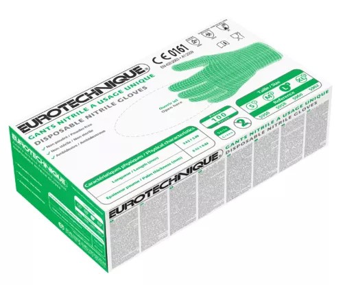 10 Confezioni - Guanti Da Lavoro Coverguard In Nitrile Euro-one MO5960 Monouso (100 pezzi)