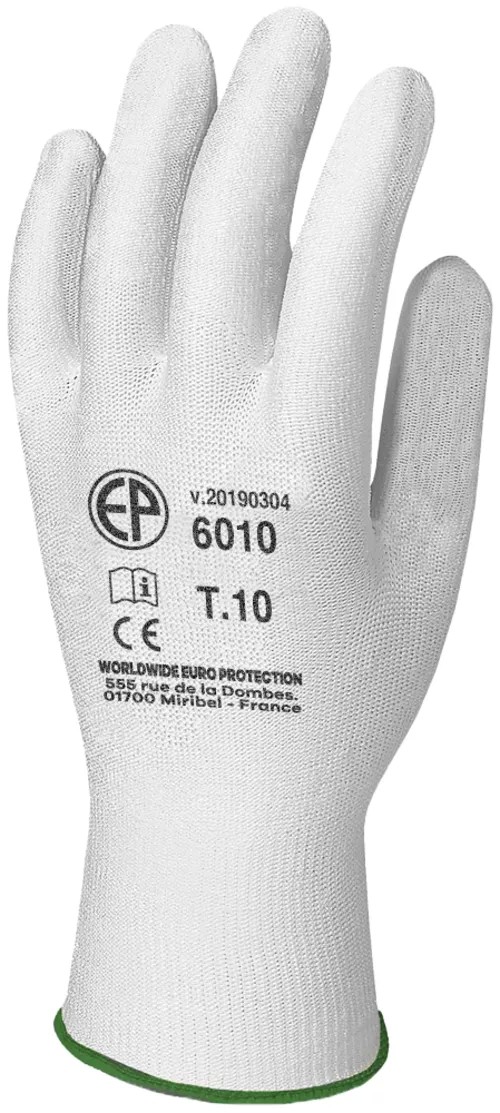 10 Paia - Guanti Da Lavoro Coverguard In Poliammide Eurolite MO6009