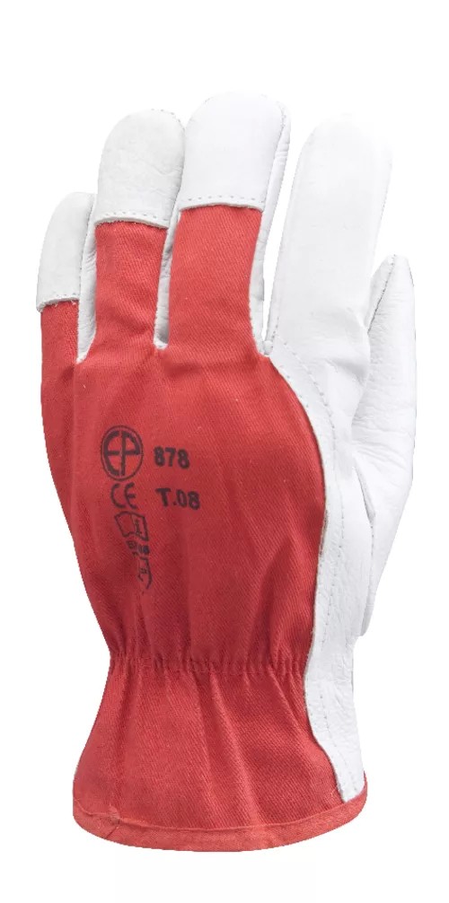 12 Paia - Guanti Da Lavoro Coverguard In Pelle Eurostrong MO880 Rischi Meccanici