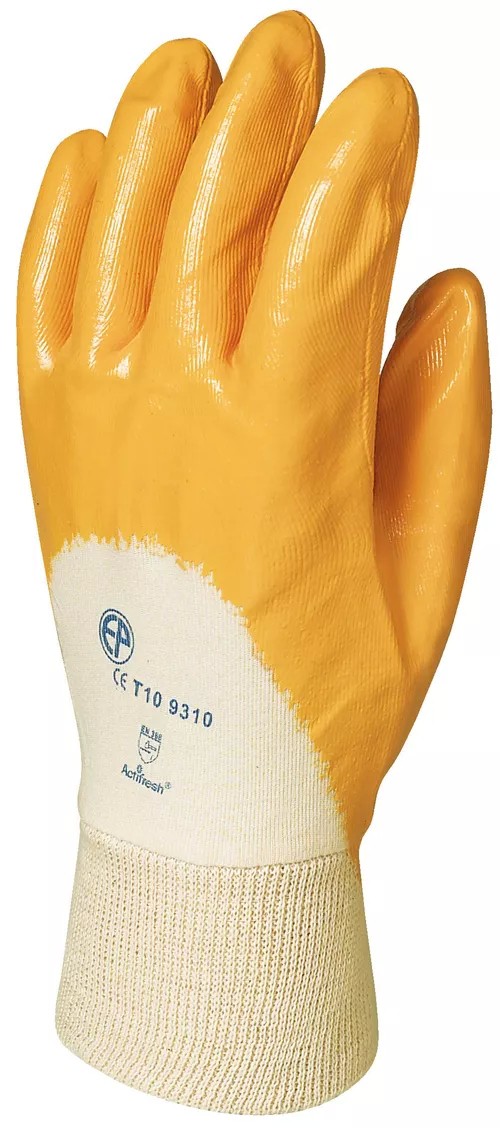 10 Paia - Guanti Da Lavoro Coverguard In Nitrile Eurostrong MO9310 Rischi Meccanici