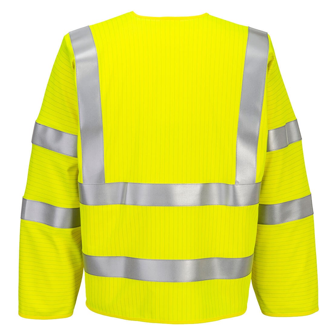 Gilet da Lavoro Portwest Alta Visibilit� FR616 Con Zip Manica lunga Antistatico