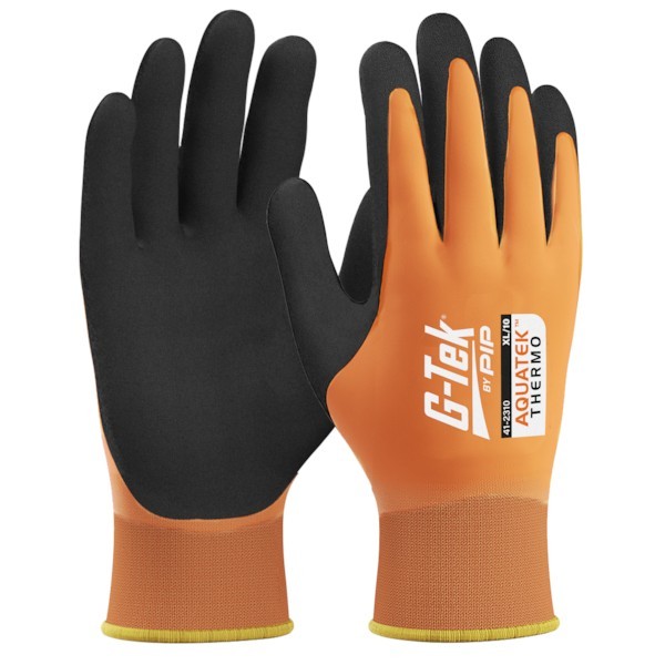 12 Paia - Guanti da Lavoro Spalmati in Lattice G-Tek Aquatek 41-2310