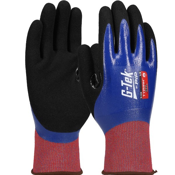 12 Paia - Guanti da Lavoro Spalmati in Nitrile G-Tek Typhan 16-948