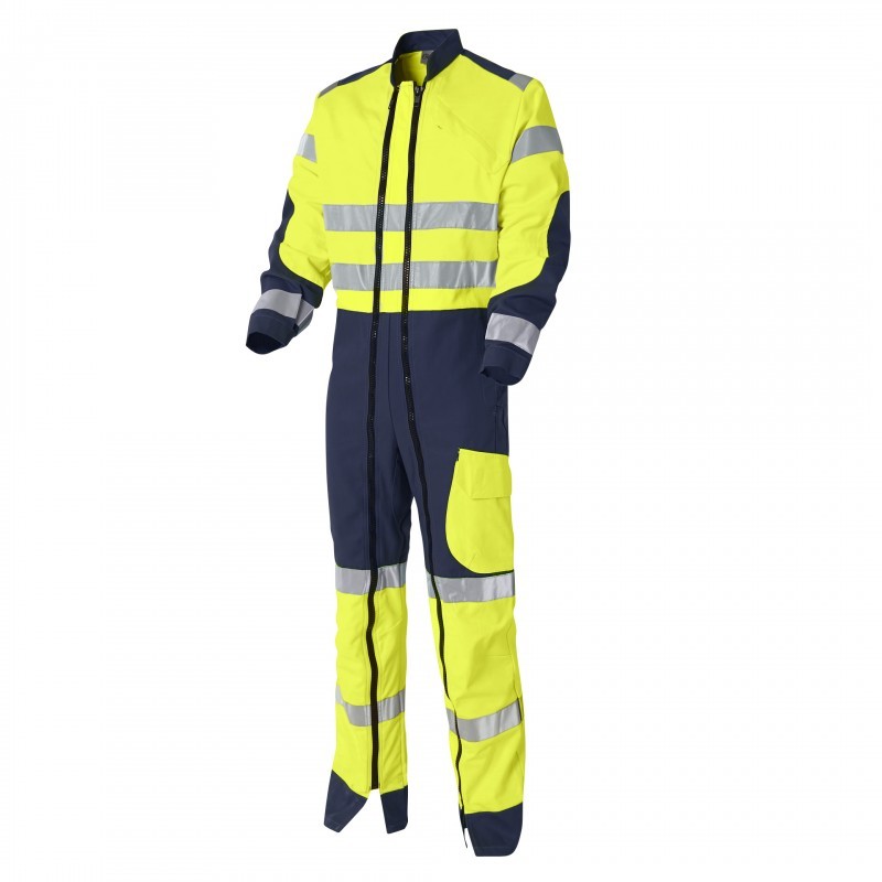 Tuta da Lavoro con doppia cerniera Alta Visibilit� Classe 3 Multitasche Molinel Luklight 0250.2351.158