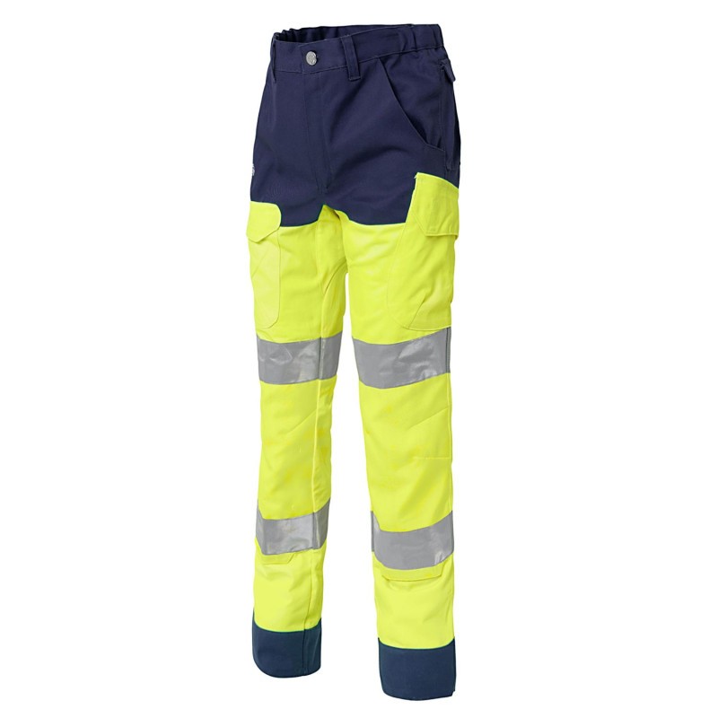 Pantalone da Lavoro con ginocchiera Alta Visibilit� Multitasche Molinel Luklight 2460.2351.044