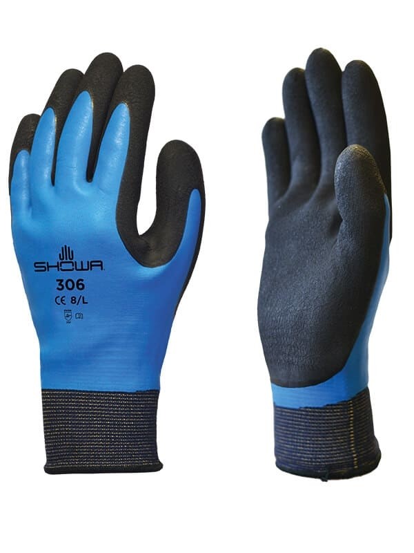 10 Paia - Guanti Showa 306 rivestito in Lattice Impermeabile sh306