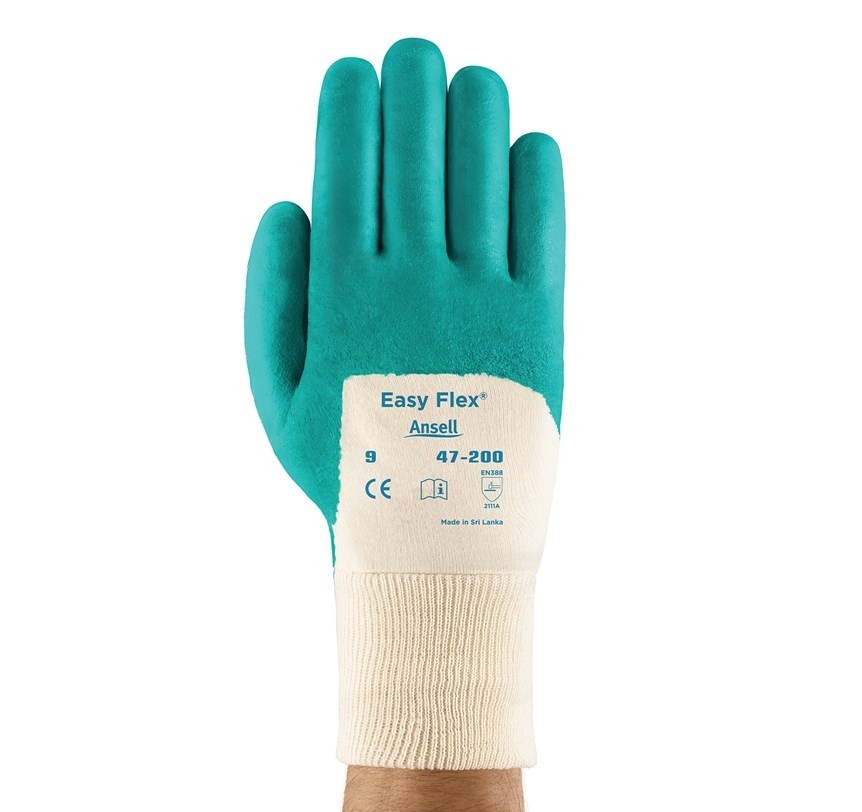 12 Paia - Guanti Da Lavoro ANSELL Easyflex 47-200