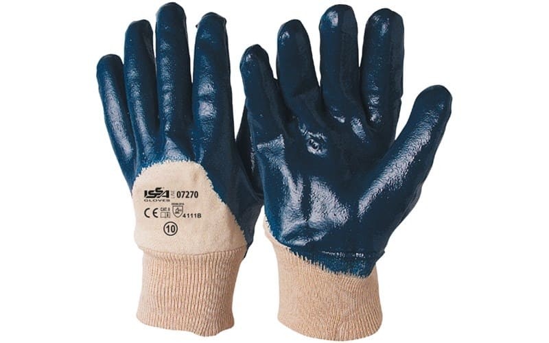 12 Paia - Guanti NBR in maglia con polsino elasticizzato - Dorso AREATO 07270