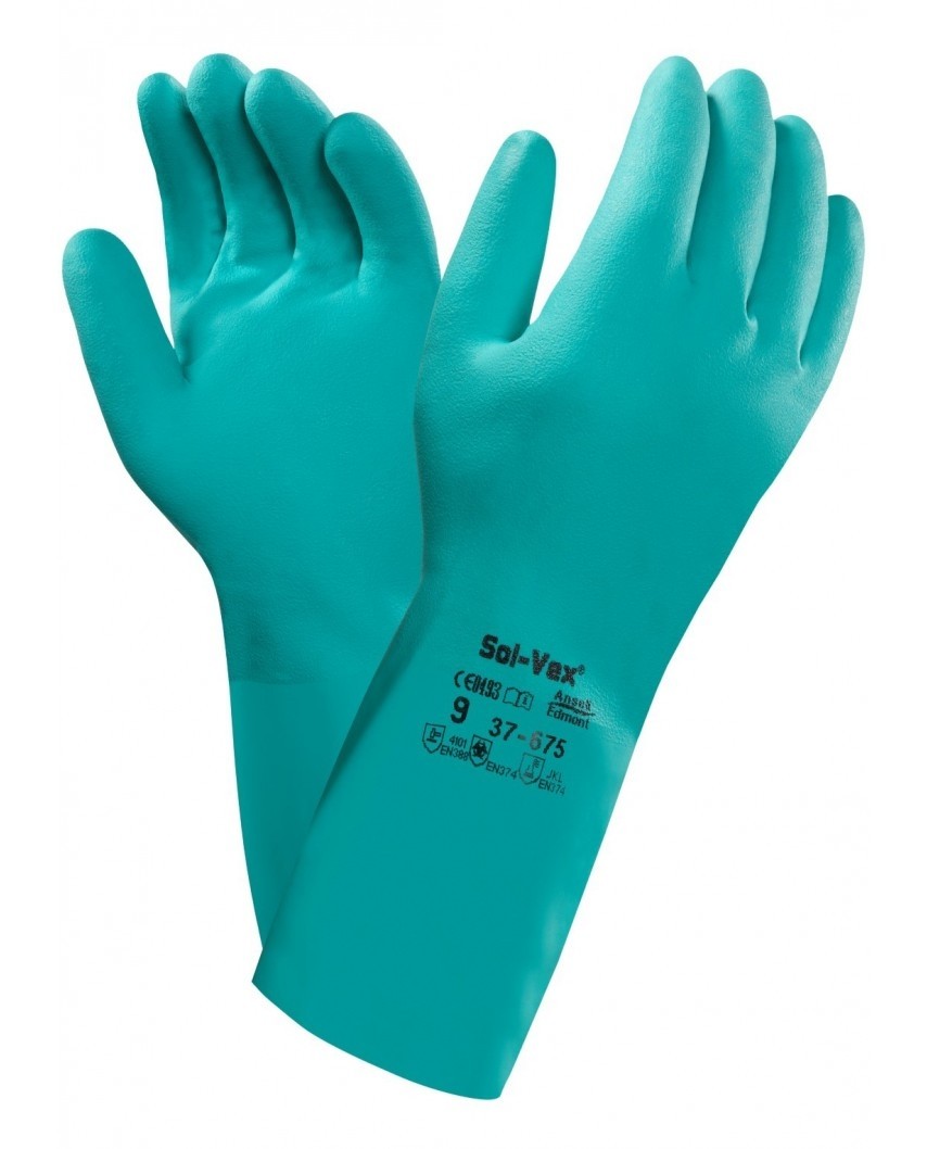 12 Paia - Guanti Da Lavoro ANSELL Alphatec Solvex 37-675