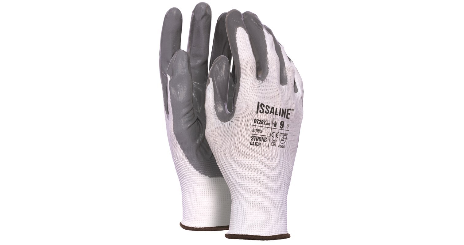 12 Pezzi - Guanti da lavoro spalmati in nitrile Issa Line 07287
