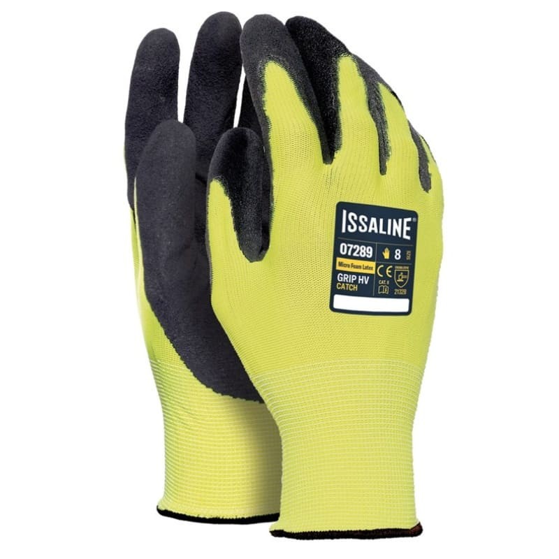12 Paia - Guanti da lavoro in Nylon Rivestito in Microfoam Latex - Issa Line 07289