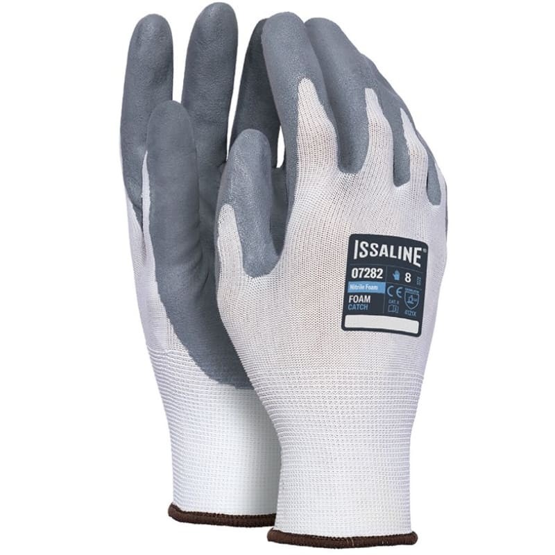 12 Paia - Guanti da lavoro Nitrile Foam - Issa Line 07282