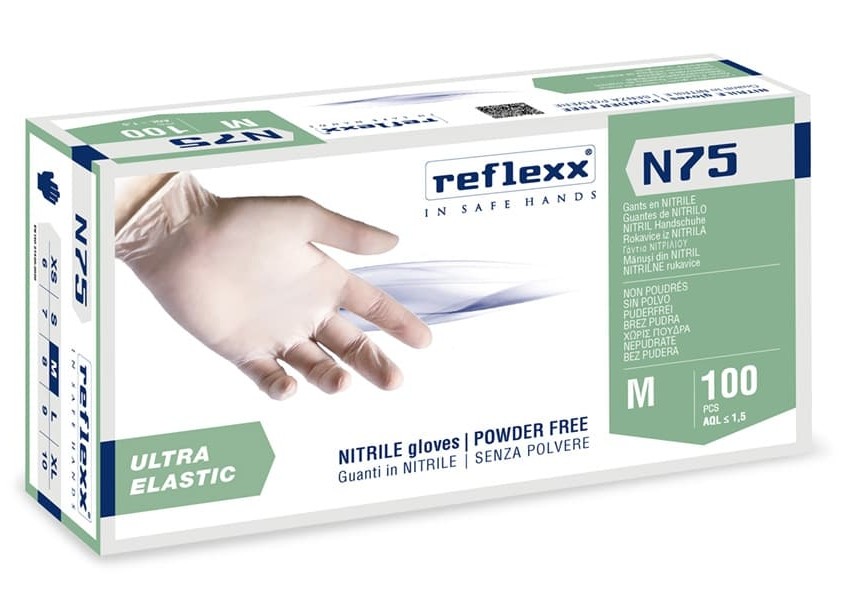Guanti in Nitrile Reflexx N75 senza polvere