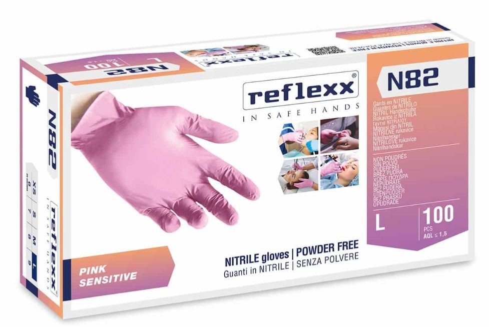 Guanti in Nitrile Reflexx N82 senza polvere