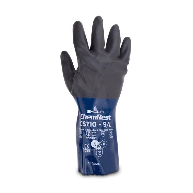 10 Paia - Guanti Showa rivestito in Nitrile CS710