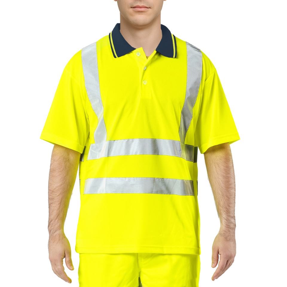 Polo Da Lavoro Alta Visibilit� Issa Line Hi Vis 08184NPL