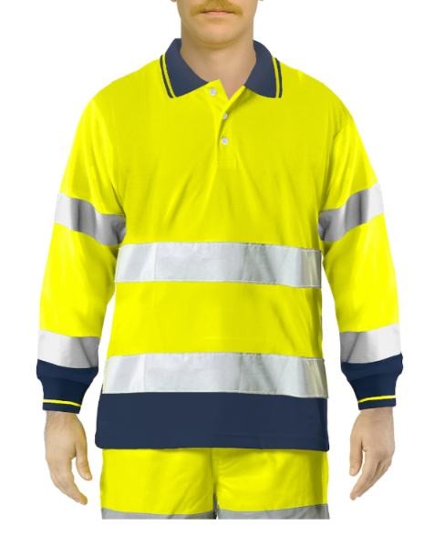 Polo Da Lavoro Alta Visibilit� Issa Line Bicolor Hi Vis 8587N