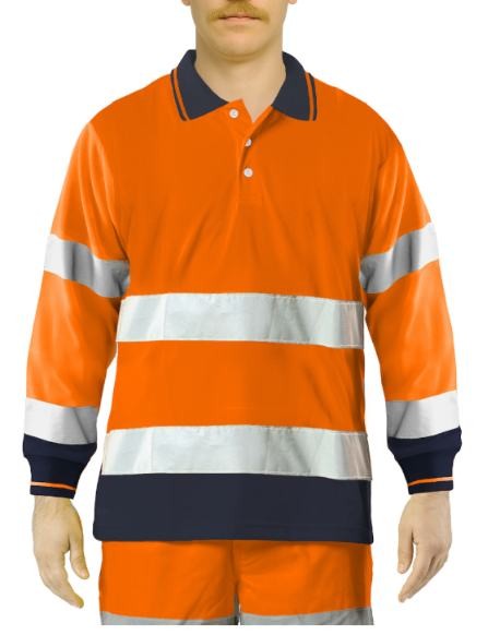 Polo Da Lavoro Alta Visibilit� Issa Line Bicolor Hi Vis 8587N