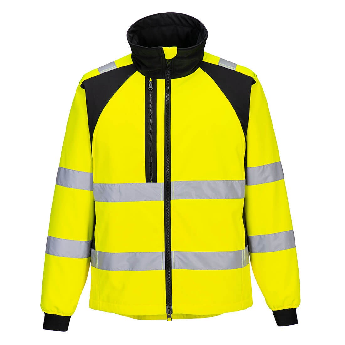 Giacca da Lavoro Alta Visibilit� Impermeabile Multitasche Antivento Zip Intera Portwest CD875
