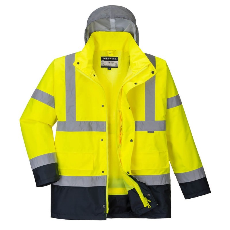 Giacca da Lavoro Traffic Bicolore 4 in 1 ad Alta Visibilit� Portwest S471