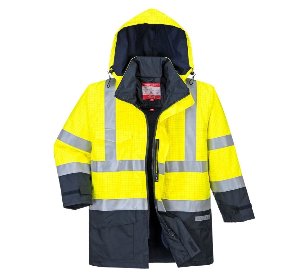 Giacca da Lavoro Bizflame Rain Agnifuga Antistatica Alta Visibilita Portwest S779