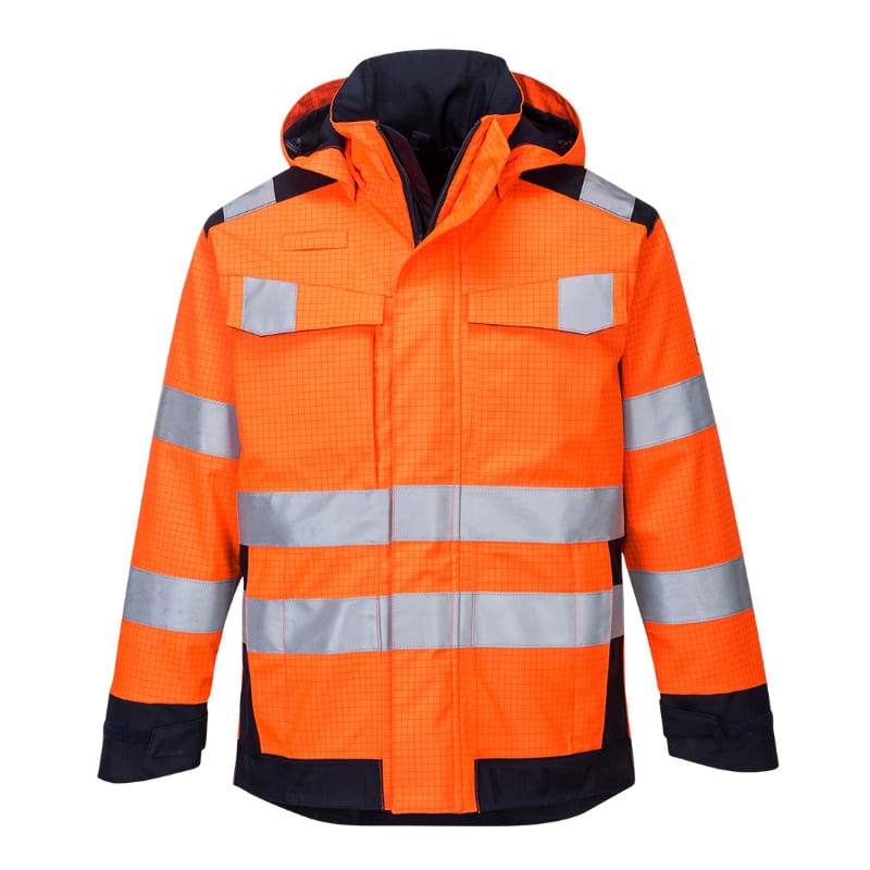 Giacca da Lavoro Modaflame impermeabile Alta Visibilita Portwest MV70