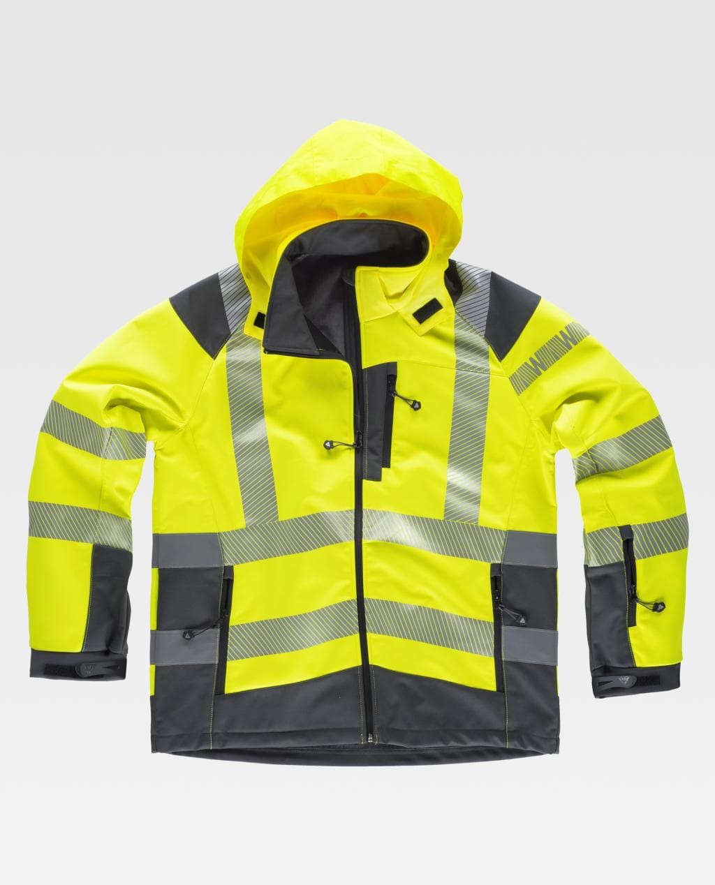 Giacca da Lavoro Workshell Alta Visibilit� con Cappuccio S9211 - Workteam