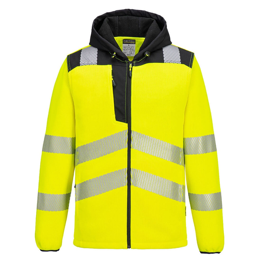 Giacca da Lavoro Alta Visibilit� Multitasche con Cappuccio Portwest PW335