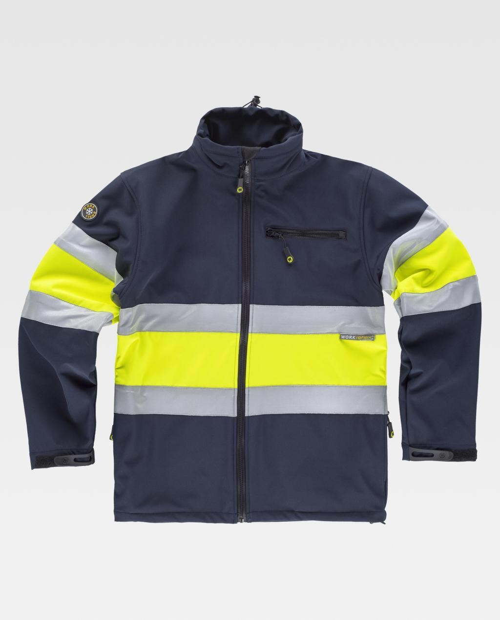 Giacca da Lavoro Workshell C/Cerniera Stretch Alta Visibilit� S9520 - Workteam