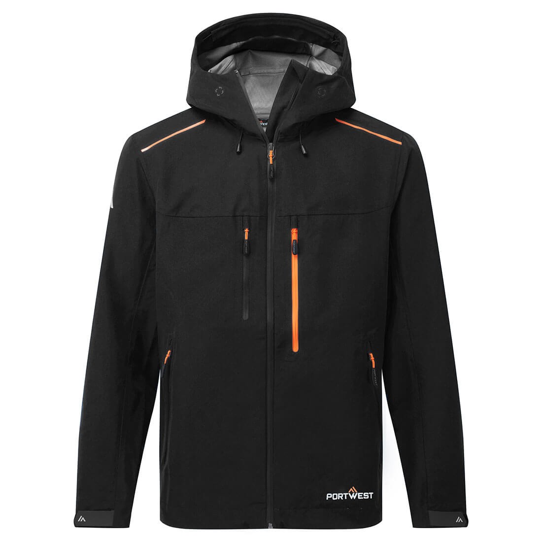Giacca da Lavoro Impermeabile Multitasche con Cappuccio Zip Intera Portwest S385