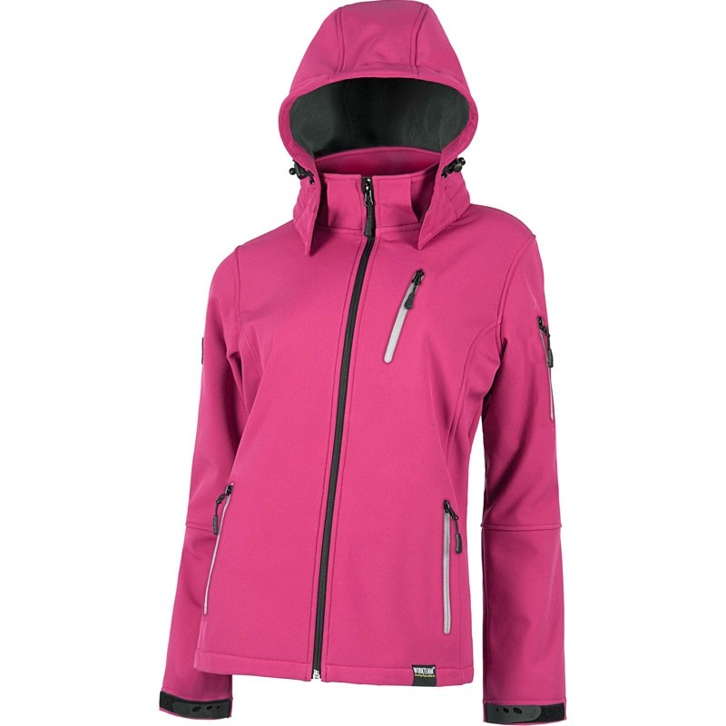 Giacca Workshell multitasche da donna con cappuccio - Workteam