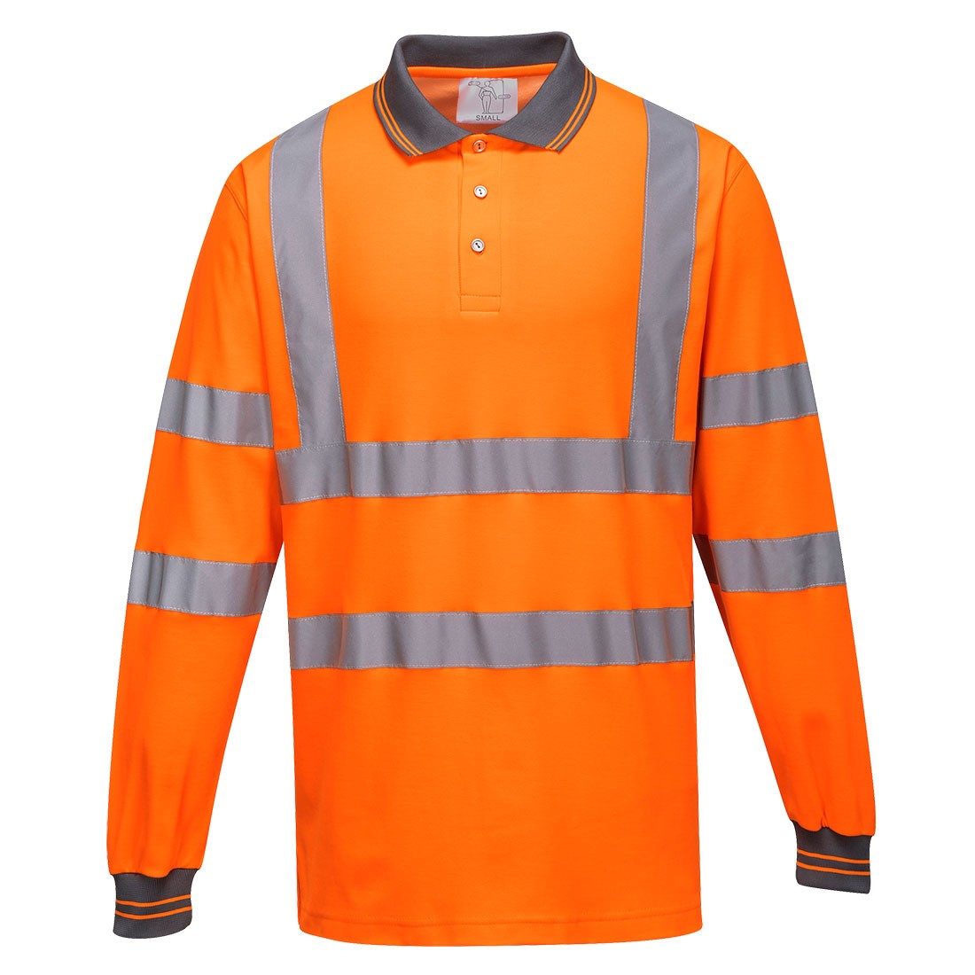 Polo da Lavoro Alta Visibilit� Manica Lunga Cotton Comfort Portwest S271