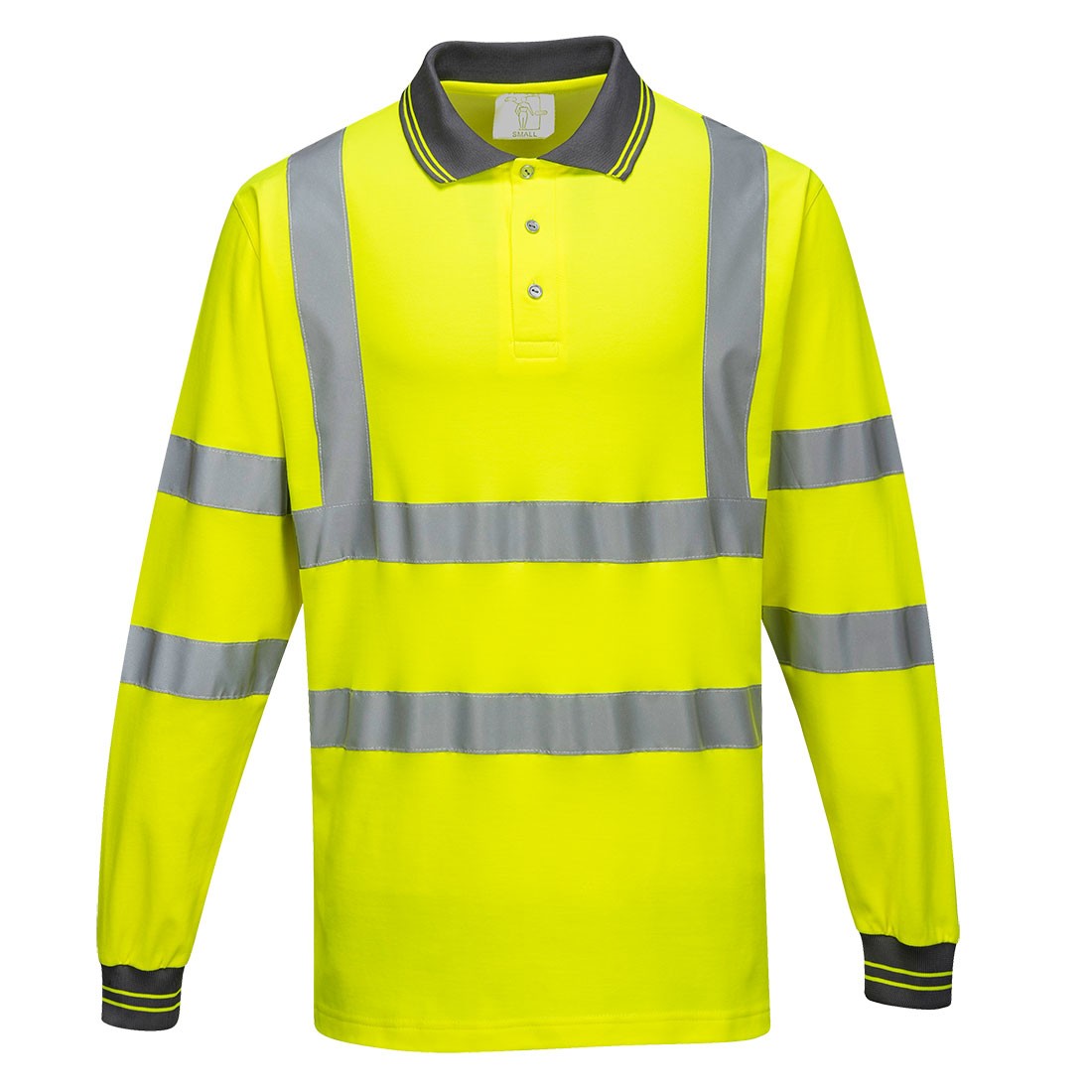 Polo da Lavoro Alta Visibilit� Manica Lunga Cotton Comfort Portwest S271