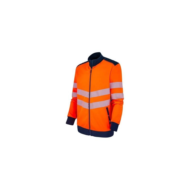 Felpa da Lavoro Molinel Luklight 05805555065 Alta Visibilit� Con Zip Intera