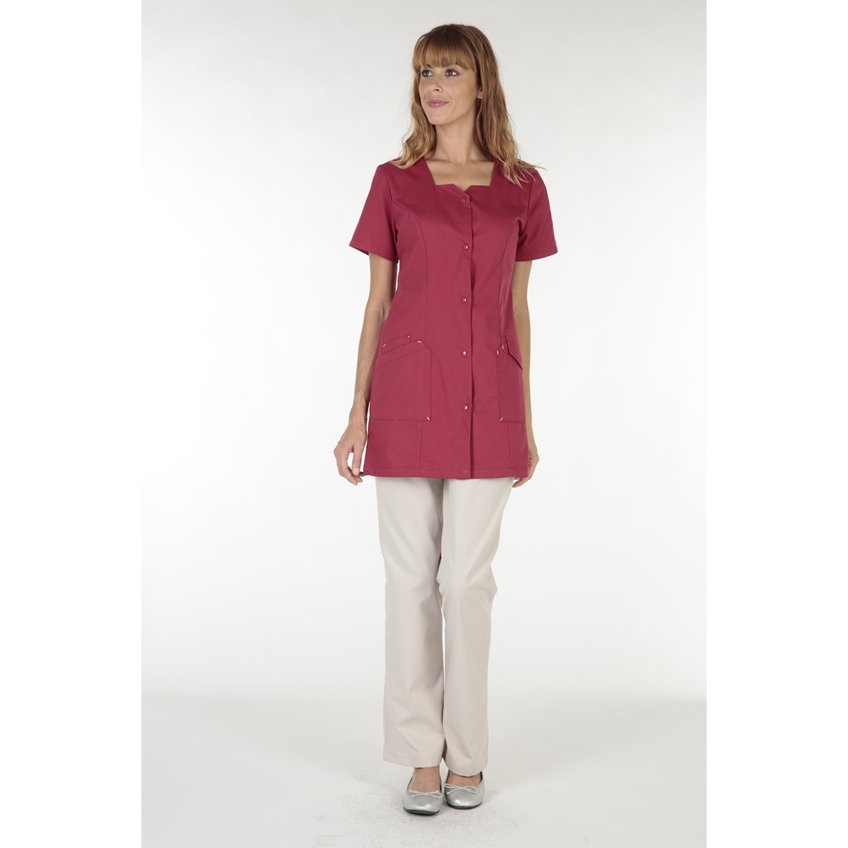 Camice da Lavoro Molinel Clemence CLEMENCEMCBLA Donna Estetista Parrucchiera Benessere
