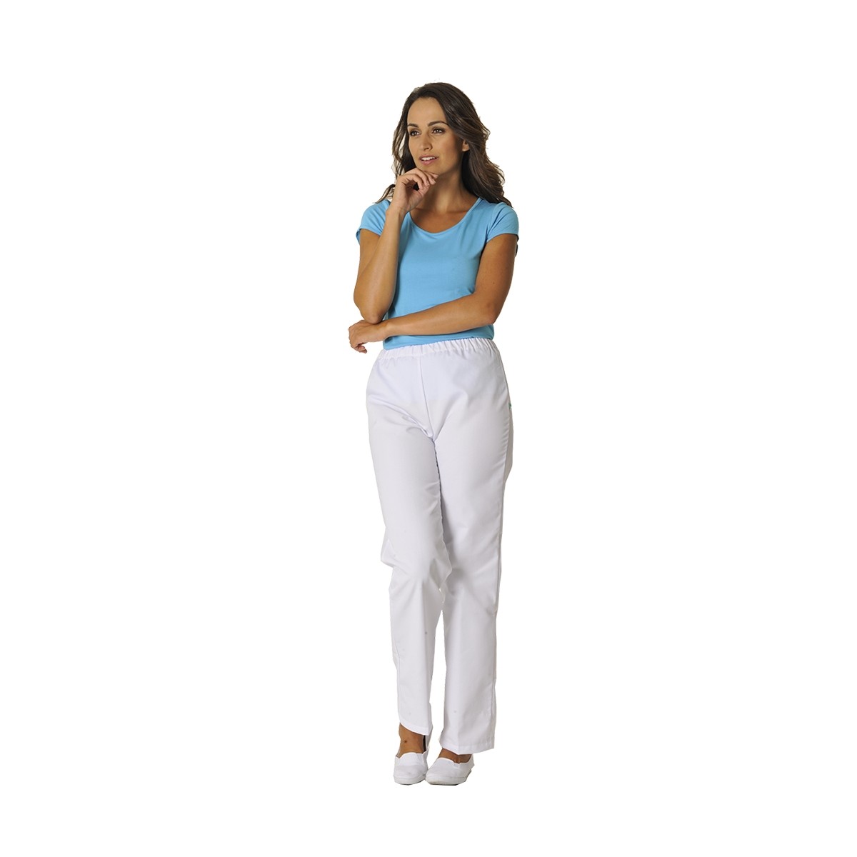 Pantaloni da Lavoro Molinel Java JAVAPMCOTONBLA Benessere Sanitario Unisex 100% Cotone