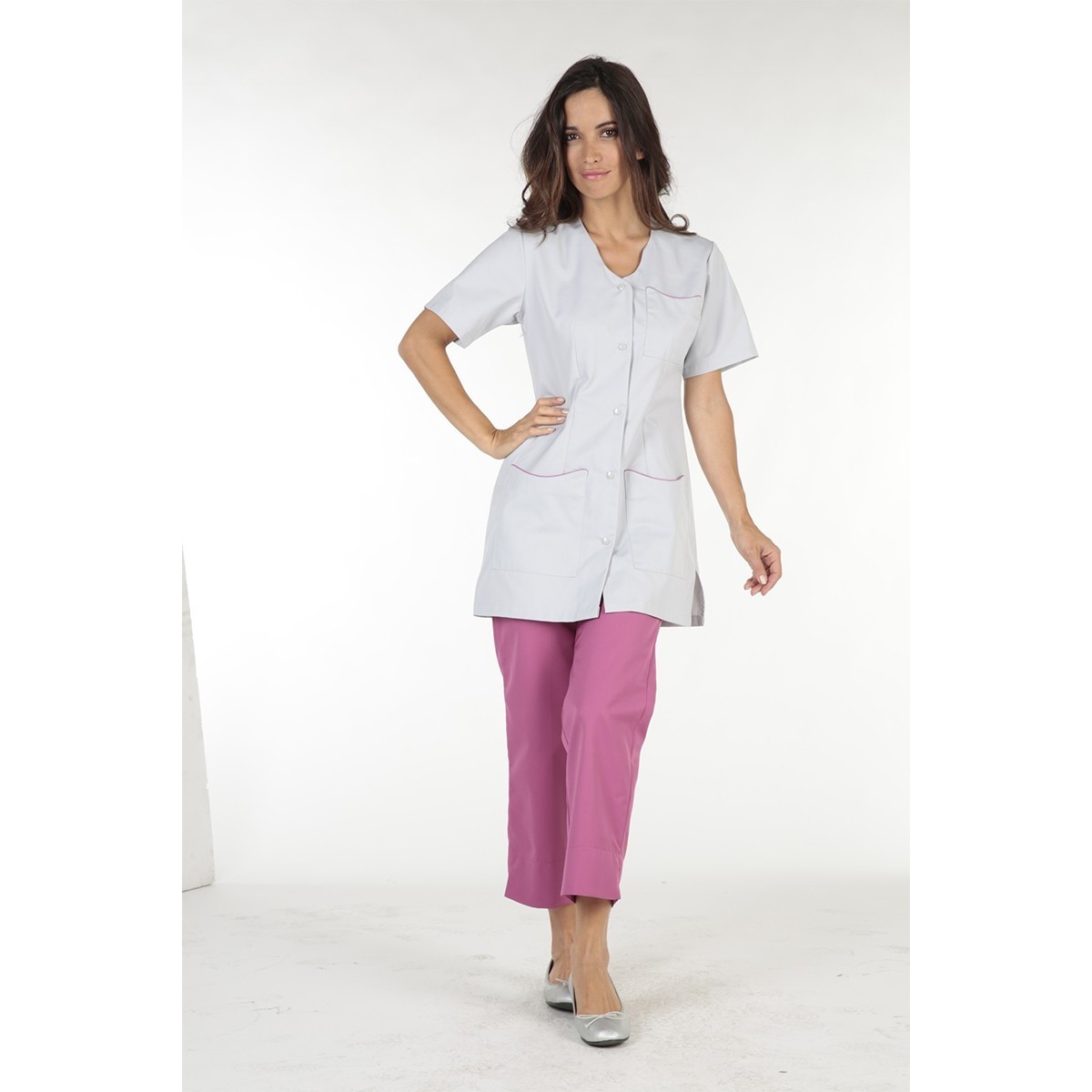 Camice da Lavoro Molinel Laurie LAURIEMCBL/BC Multitasche Benessere Sanitario Donna