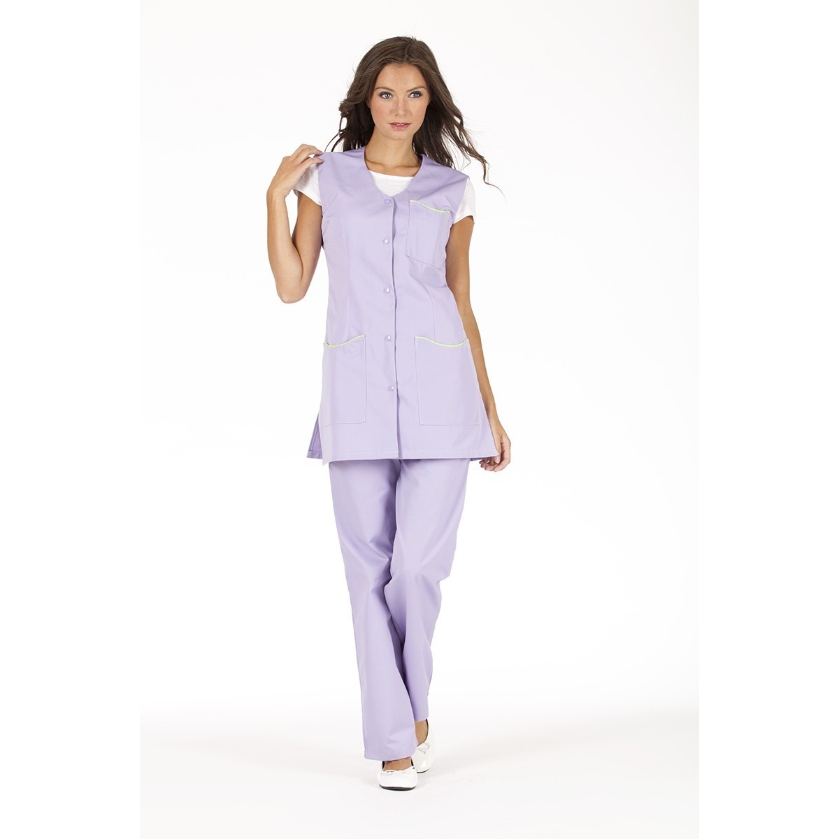 Camice da Lavoro Molinel Laurie LAURIESMPA/PO Multitasche Benessere Sanitario Donna Senza Maniche