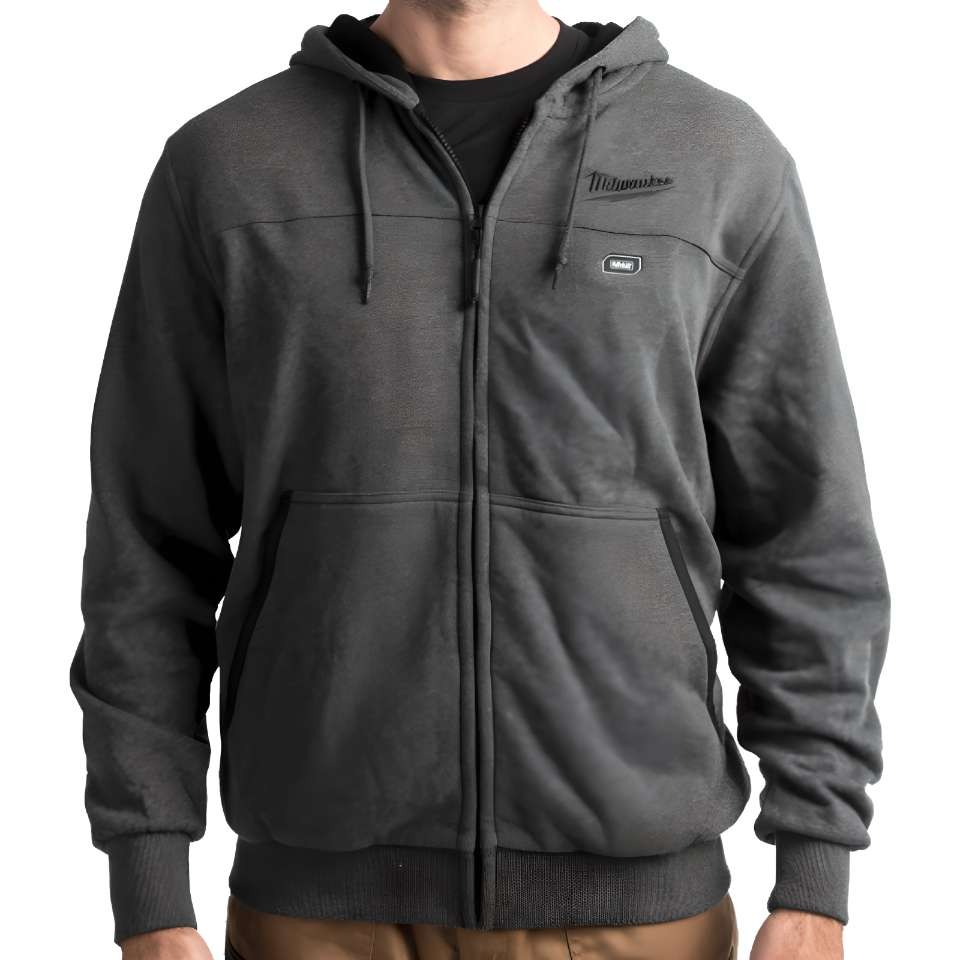 Felpa da Lavoro Milwaukee Zip Lunga con Cappuccio Multitasche m12 4933464354