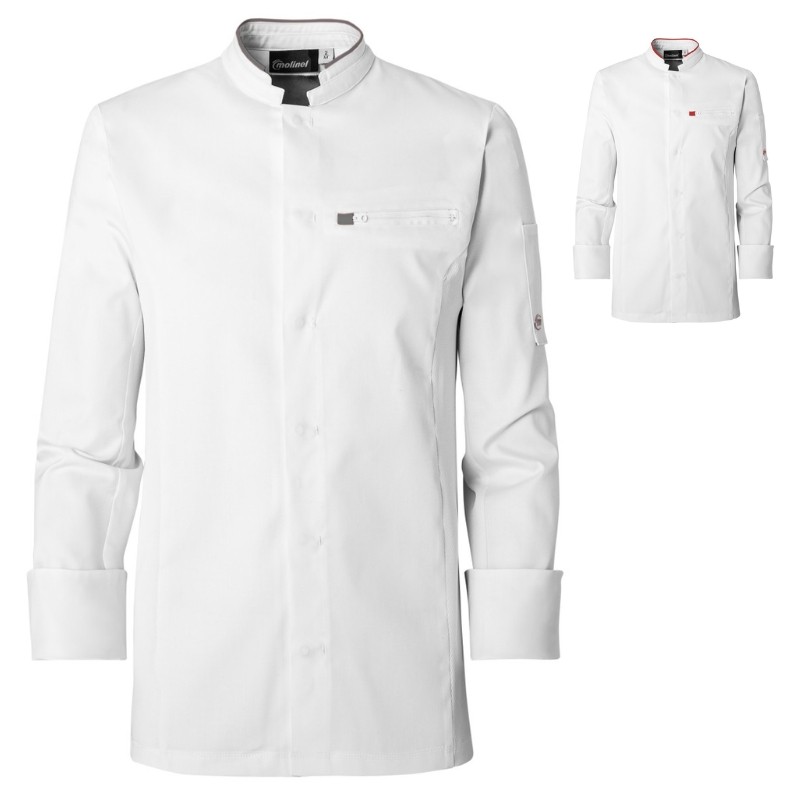 Giacca da Cuoco Molinel Crush 08953793027 Chef Cucina Maniche Lunghe Stretch
