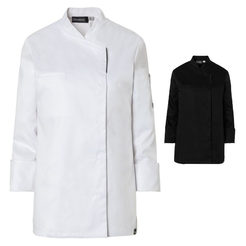 Giacca da Cuoco Molinel Reko 10873253001 Chef Cucina Maniche Lunghe Stretch Donna