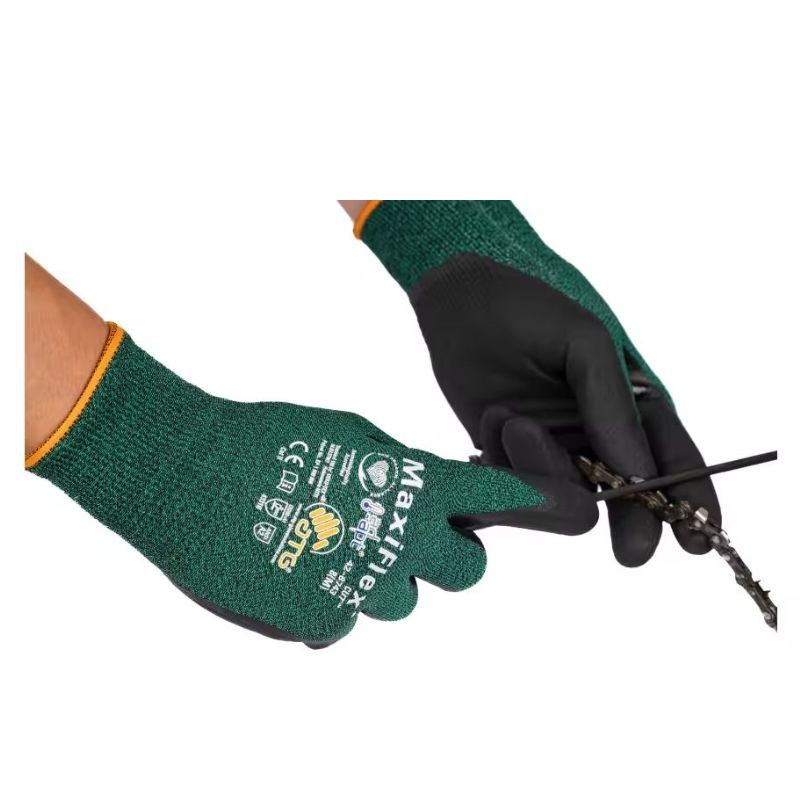 12 Paia - Guanti da Lavoro ATG Maxiflex Cut 42-8743 Rivestito in Nitrile Touchscreen