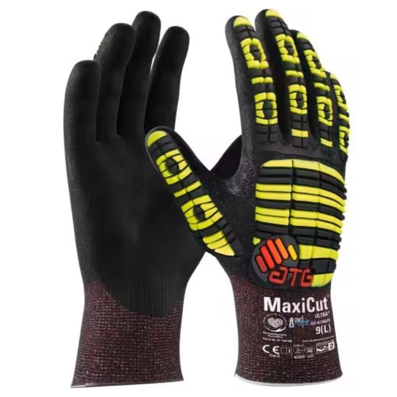 12 Paia - Guanti da Lavoro ATG Maxiflex Cut Ultra 52-6745FI Rivestito in Nitrile Touchscreen