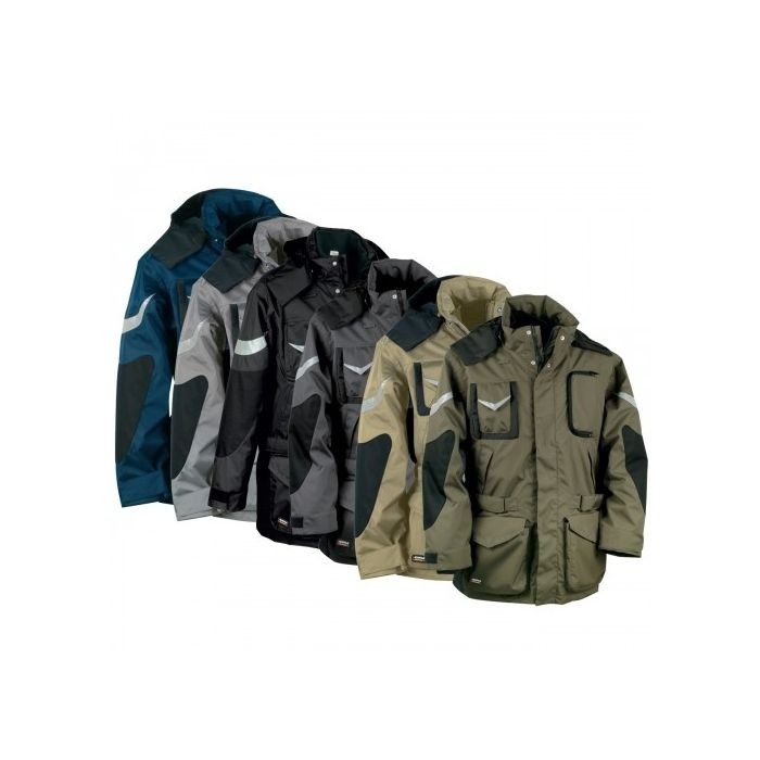 Fuori tutto - Parka da Lavoro Multitasche Cofra Icestorm V006-0-00 Taglia 52 colore antracite nero