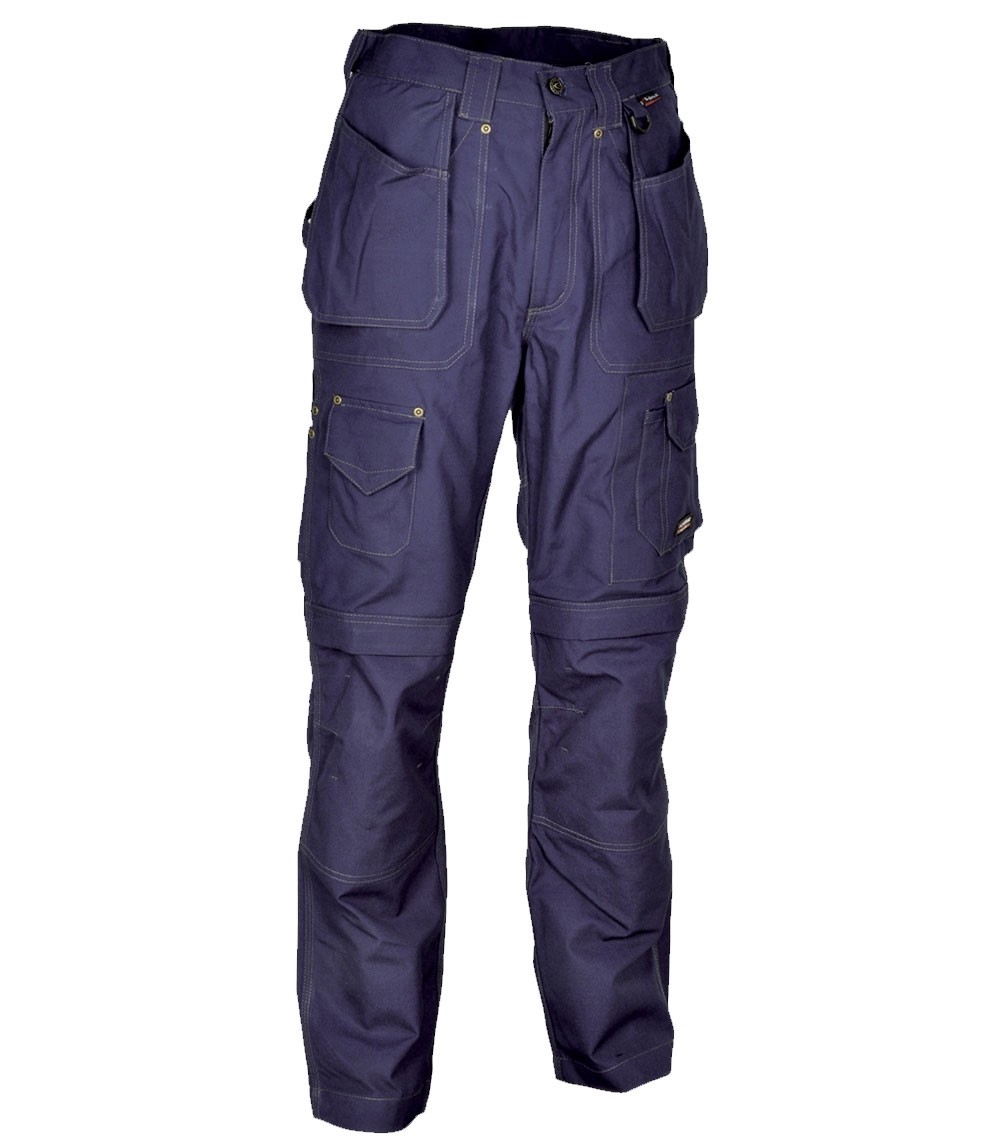 Fuori tutto - Pantaloni da Lavoro Cofra Multitasche Rotterdam 100% Cotone Canvas V051-0-00 fango nero Taglia 64