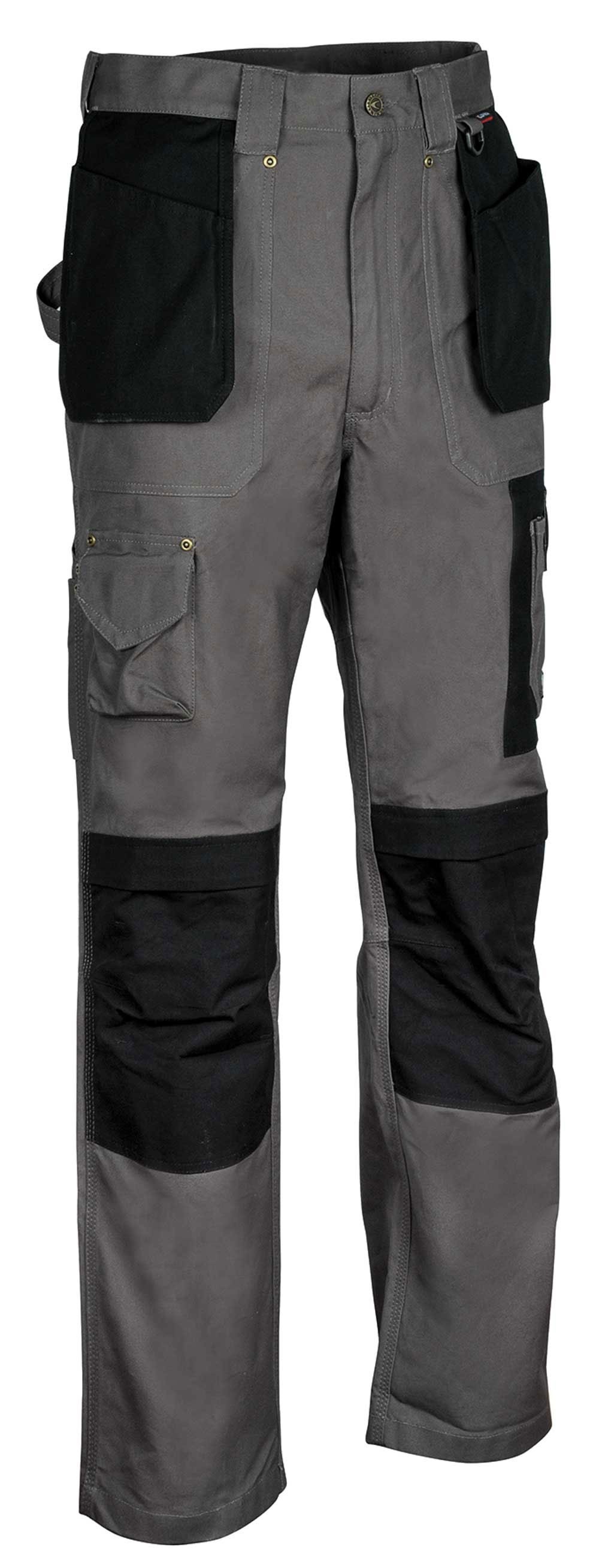 Fuori tutto - Pantaloni da Lavoro Cofra Multitasche Rotterdam 100% Cotone Canvas V051-0-00 fango nero Taglia 64