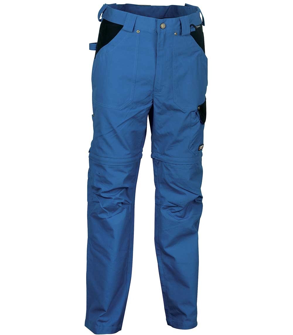 Fuori tutto - Pantaloni da Lavoro Cofra Multitasche Accorciabili Helsinki 100% Cotone Canvas V053-0-00 taglia 46 corda nero
