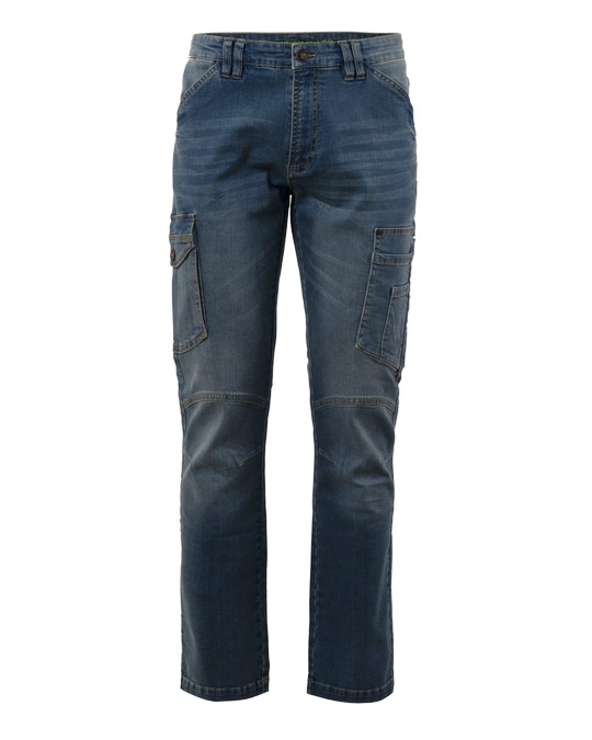 Fuori tutto - Jeans da Lavoro Stretch Multitasche Rossini Cargo Soul A00147 taglia 42 colore light blue