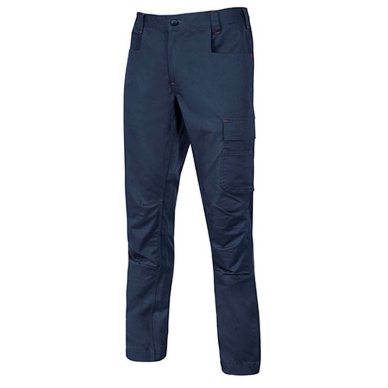 Fuori tutto - Pantaloni da Lavoro Stretch Elasticizzati Multitasche U-Power Bravo Top ST202BC colore WestLake Blu taglia M